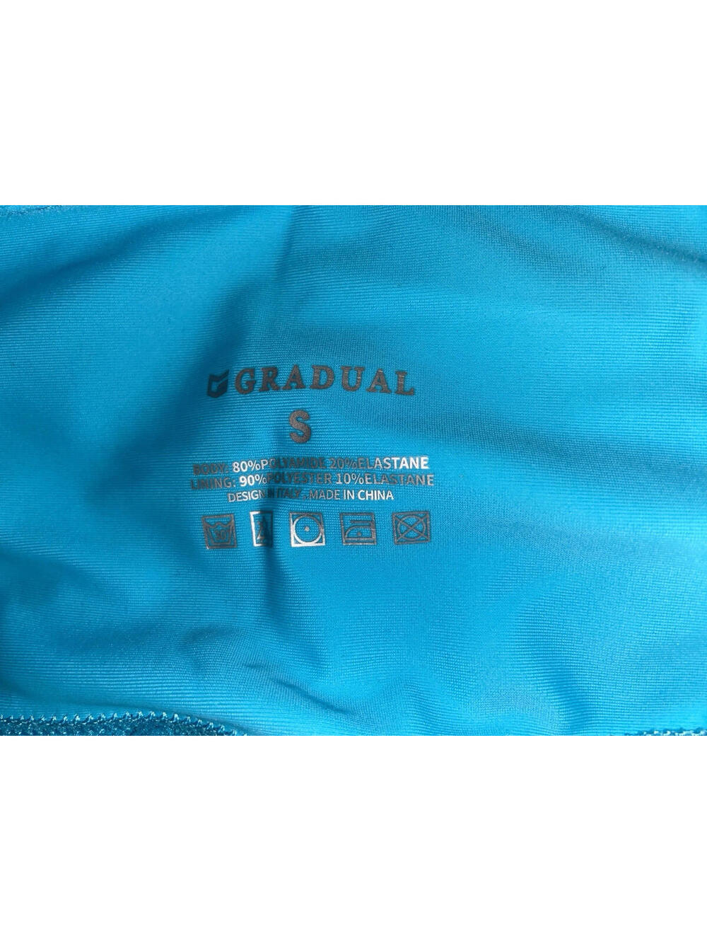 Gradual Women's XL Aqua Blue Lined Athletic Stretch Shorts High Waist 3” Inseam - Picture 11 of 12
